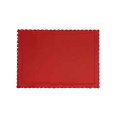 Bandeja rectangular ondulada roja 30 x 25 cm