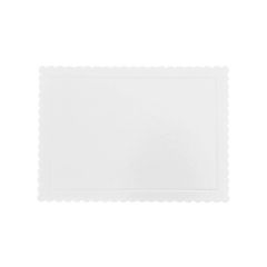 Bandeja rectangular ondulada blanca 30 x 25 cm