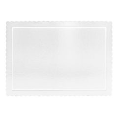 Bandeja rectangular ondulada blanca 35 x 25 cm
