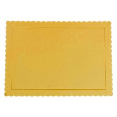 Bandeja rectangular ondulada dorada metalizada 35 x 25 cm