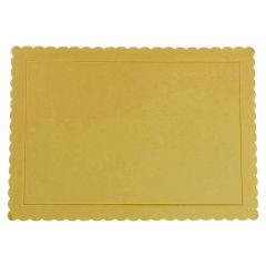 Bandeja rectangular ondulada dorada 40,5 x 30,5 cm