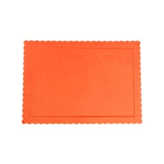 Bandeja rectangular ondulada naranja 30 x 25 cm