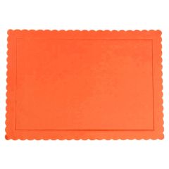 Bandeja rectangular ondulada naranja 40 x 30 cm