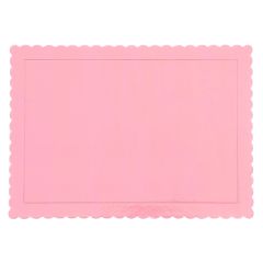 Bandeja rectangular ondulada rosa bebé 40 x 30 cm