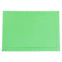 Bandeja rectangular ondulada verde claro 40 x 30 cm