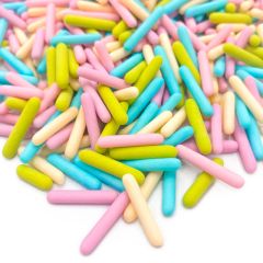 Barritas multicolor Pastel Party Rods 90 g - Happy Sprinkles
