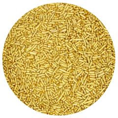 Barritas pequeñas de azúcar doradas metalizadas 80 g - Funcakes