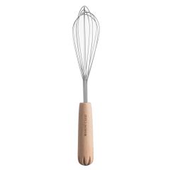 Batidor de varillas de acero inoxidable 2 en 1 con mango exprimidor de madera 29 cm - Mason Cash