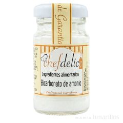 Bicarbonato de amonio o hartshorn 45 gr - Sin gluten - Chefdelíce
