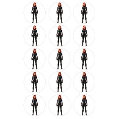 Oblea de Black Widow (Marvel) - 5 cm (15) - María Lunarillos
