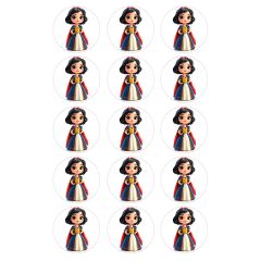 Papel de azúcar de Blancanieves - 5 cm (15) - María Lunarillos