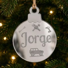 Bola personalizada grabada para árbol de Navidad - Mecánico