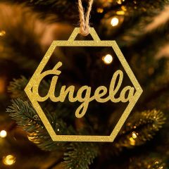 Bola personalizada para árbol de Navidad - Hexágono simple