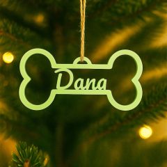 Bola personalizada para árbol de Navidad - Hueso de mascota
