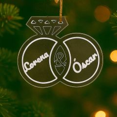 Bola personalizada grabada para árbol de Navidad - Alianzas con nombres