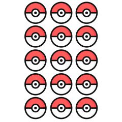 Oblea bola de Pokémon Poké Ball 5 cm (15) - María Lunarillos