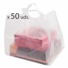 Pack 50 Bolsas para cajas de tartas/cupcakes 28 x 24 cm