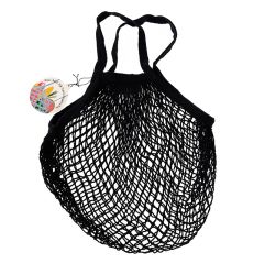 Bolsa para la compra de rejilla negra - Algodón orgánico - Rex London