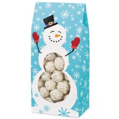 Bolsas de cartón azules con copos y muñeco de nieve Navidad (3) - Wilton