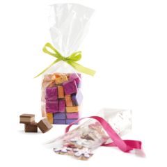 Bolsas celofán con fuelle y fondo cuadrado 24 x 8 cm (100)