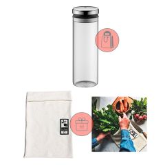 Bote de cocina con tapa 2 litros - Cristal - WMF + REGALO bolsa conservación