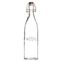 Botella de cristal cuadrada con cierre hermético 1 litro - Kilner