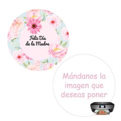 Pack papeles comestibles burn Feliz Día de la Madre 17 cm - María Lunarillos