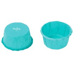 Cápsulas rizadas azules celestes (25) - Decora