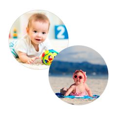 Pack de 2 papeles comestibles Burn Away - Círculo de 15 cm - Impresión personalizada