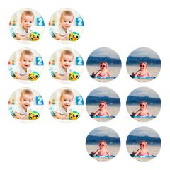 Pack de 2 papeles comestibles Burn Away - Círculos de 8 cm - Impresión personalizada