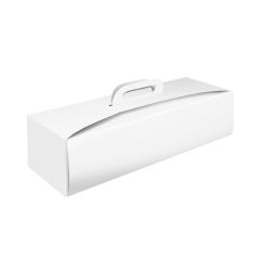 Caja para brazo de gitano y tronco de Navidad blanca 35,5 x 13 x 10 cm - Pastkolor