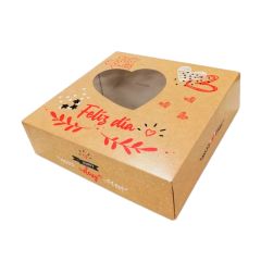 Caja Feliz día San Valentín o Día de la Madre 28 x 28 x 8 cm