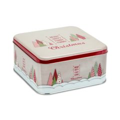 Caja de lata árboles de Navidad 16,5 x 16,5 x 8 cm - Städter