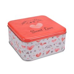 Caja de lata sweet love 16,5 x 16,5 x 8 cm - Städter
