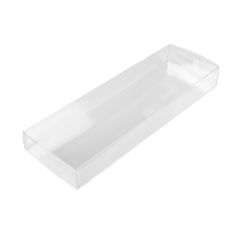 Caja de plástico transparente para turrón 26 x 8,5 cm