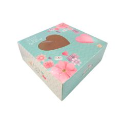 Caja Feliz día San Valentín o Día de la Madre 23 x 23 x 8 cm