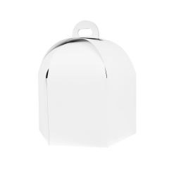 Caja hexagonal con asa para tartas con altura especial 24 x 24 cm