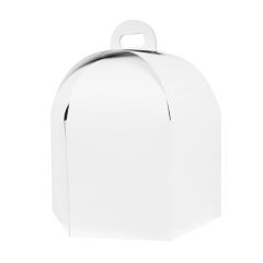 Caja hexagonal con asa para tartas con altura especial 28 x 28 cm