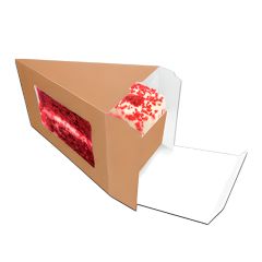 Caja kraft con base para porción individual 15,5 x 9 x 10 cm - Pastkolor