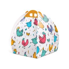 Caja para monas de Pascua gallos 25 x 35 cm