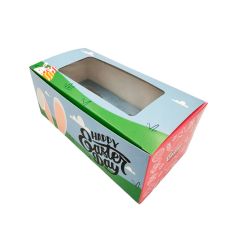 Caja para 2 cupcakes con ventana Pascua 18,5 x 9 x 7,5 cm - Pastry Colours