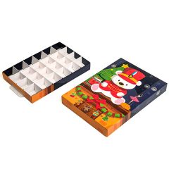 Caja para calendario de adviento osito de Navidad