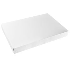 Caja blanca con tapa catering 60 x 40 x 7 cm