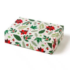Caja para dulces o galletas Flor de Pascua 23,5 x 16 x 5 cm - Decora