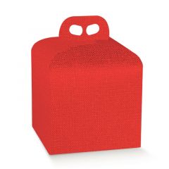 Caja para panettone piel roja 20 cm