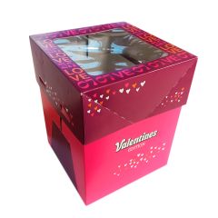 Caja para tarta alturas ajustables Amor 20,5 x 19,5 cm - Pastry Colours