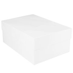 Caja para tarta blanca con tapa 46 x 35,5 x 15 cm - Sweetkolor
