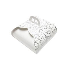 Caja para tarta blanca con asa Francel 24 x 24 x 13 cm