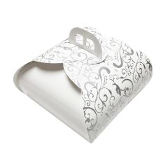 Caja para tarta blanca con asa Francel 30 x 30 x 13 cm