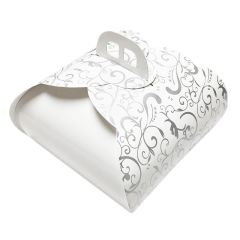 Caja para tarta blanca con asa Francel 36 x 36 x 13 cm
